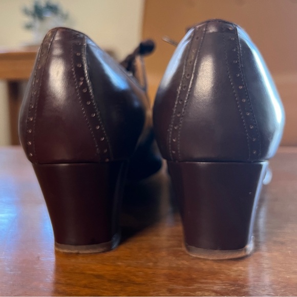 Vintage 1940s No Nonsense Shoes Brown Lace-up - Picture 4 of 12